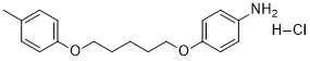 Aniline, p-(5-(p-tolyloxy)pentyloxy)-, hydrochloride 101781-61-7